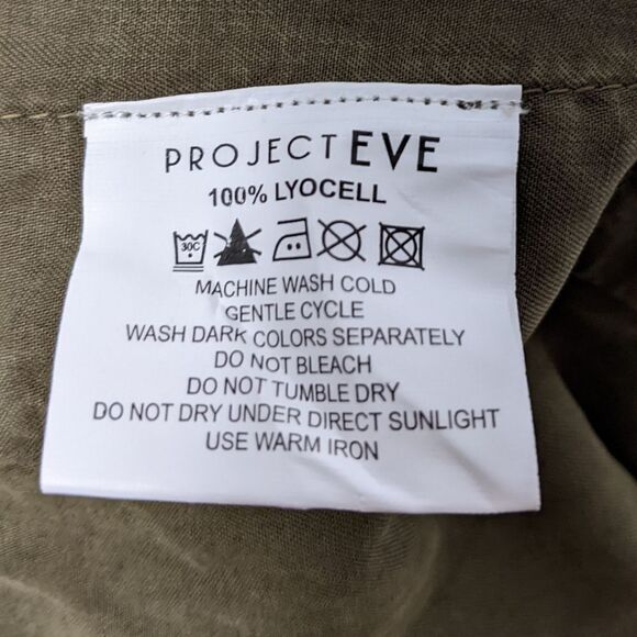 NWT PROJECT EVE 100% Lyocell Button Side Wide Leg Pants 28 - Picture 5 of 6